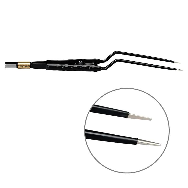 Біполярний пінцет, антипригарний, округла рукоятка, штикоподібний, 225 мм, 1 мм. BOWA-electronic GmbH & Co. KG